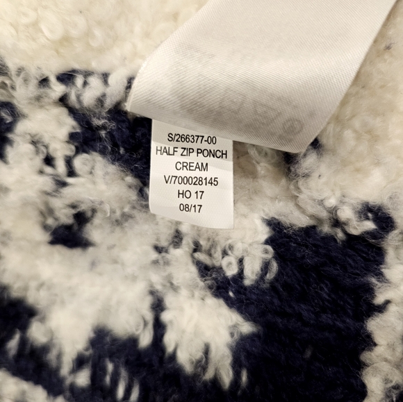 Gap Half Zip Poncho Navy/Cream XS/S - Picture 5 of 5